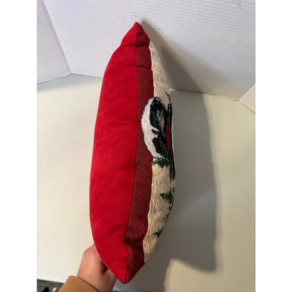 Snowman Christmas Pillow, Red & White